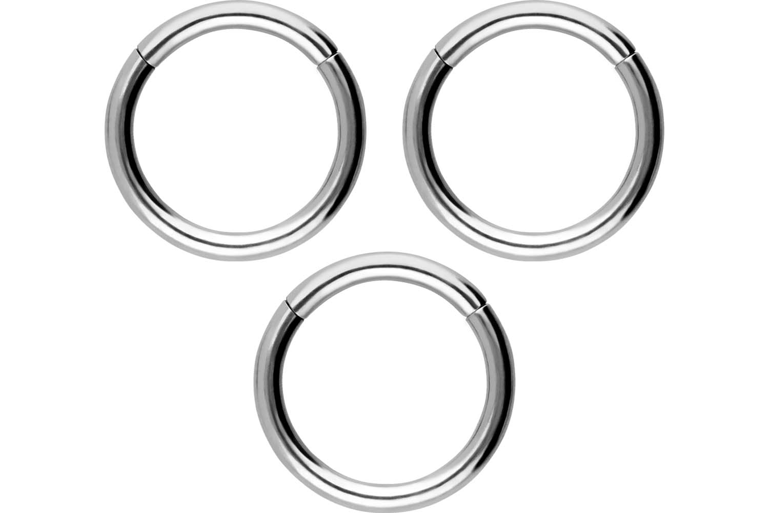 SET Chirurgenstahl Segmentring Clicker Piercing